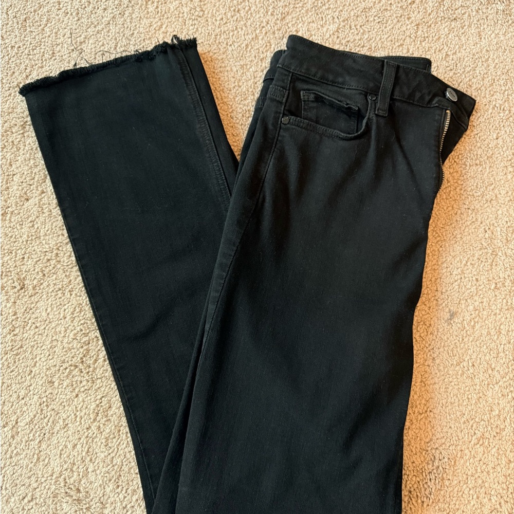 PAIGE Claudine Black Straight Leg Jeans